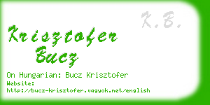 krisztofer bucz business card